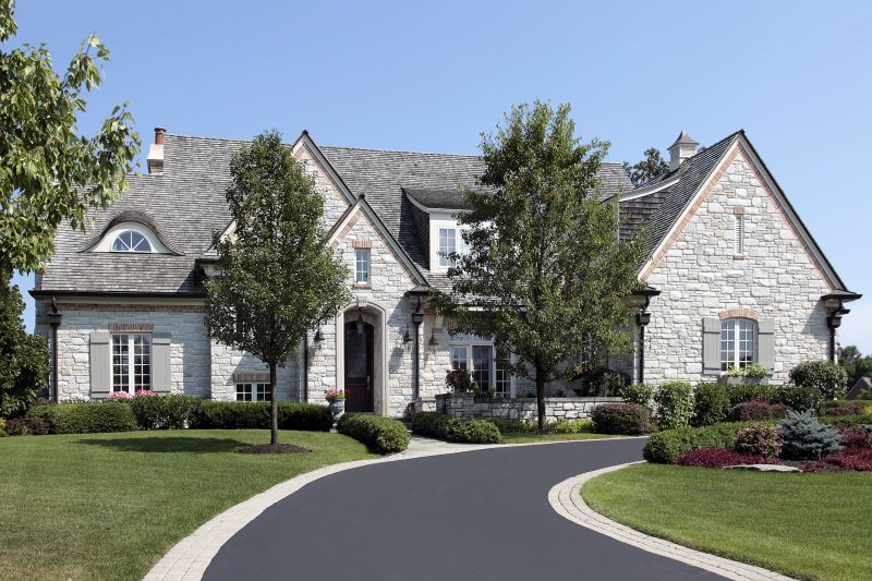 Finished Driveway with Landscaping